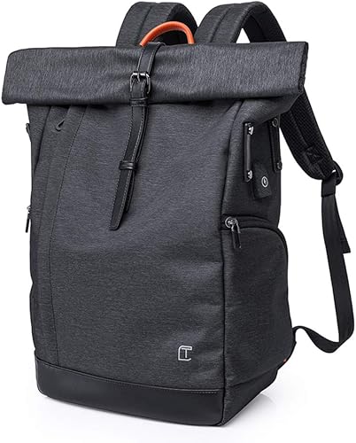 Amazon Co Jp Benpu リュック メンズ ビジネスリュック リュックサック ロールトップパック ラップトップバックパック パソコンリュック カジュアル 大容量 防水 15 6インチpc対応 Usbポート付き 多機能 旅行 通勤 出張 シューズ バッグ