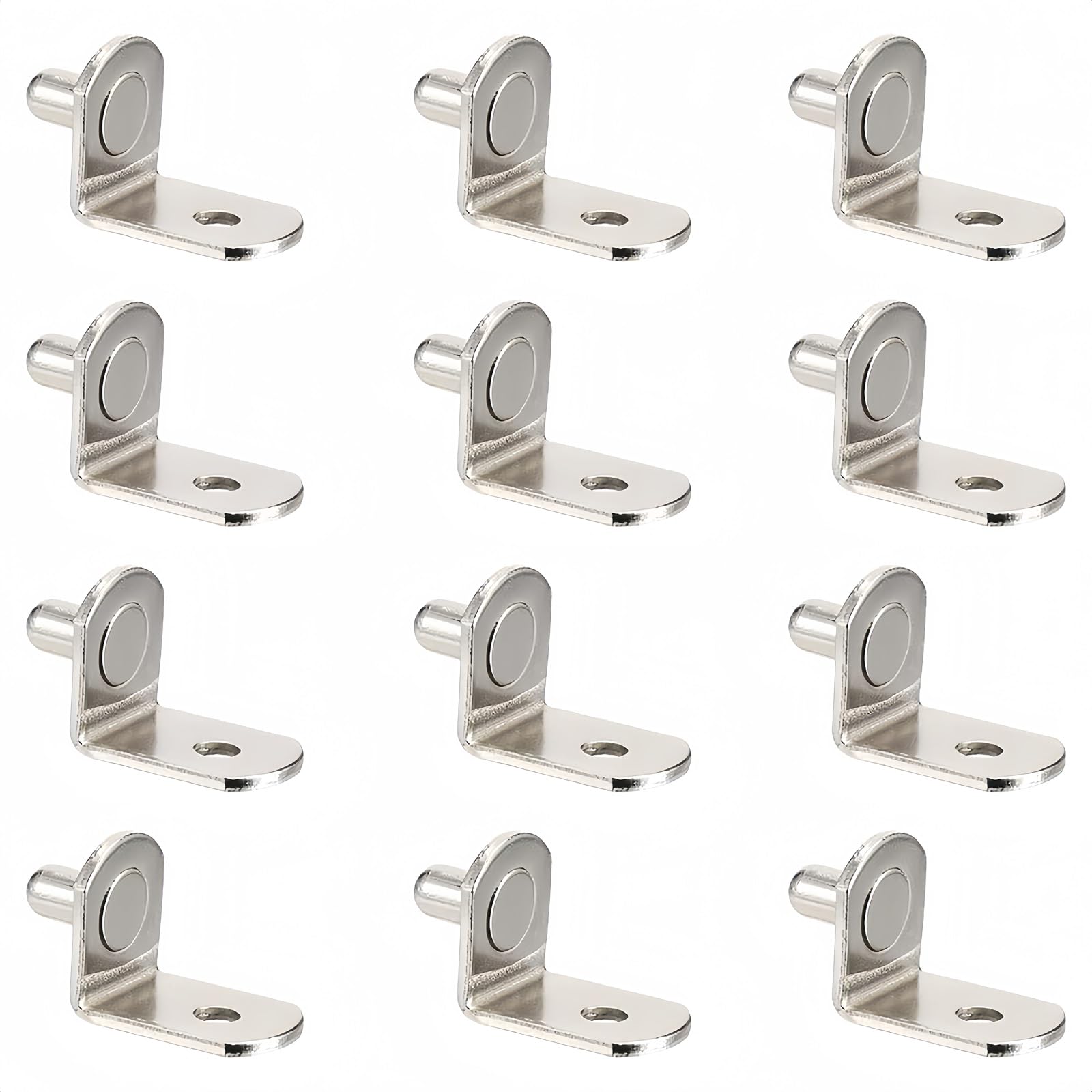 Boxonly 5mm L-Shaped Support, shelf support pegs, Bracket Pegs with Hole, for Furniture Supplies, 20PCS