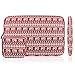 Kamor 13 13.3 inch Apple MacBook Air MacBook Pro Canvas Fabric Laptop Sleeve with Macbook Charger Case Bohemian Style Animal World (Elephant Red) Protective Carrying Sleeve Bag Case Cover Shell
