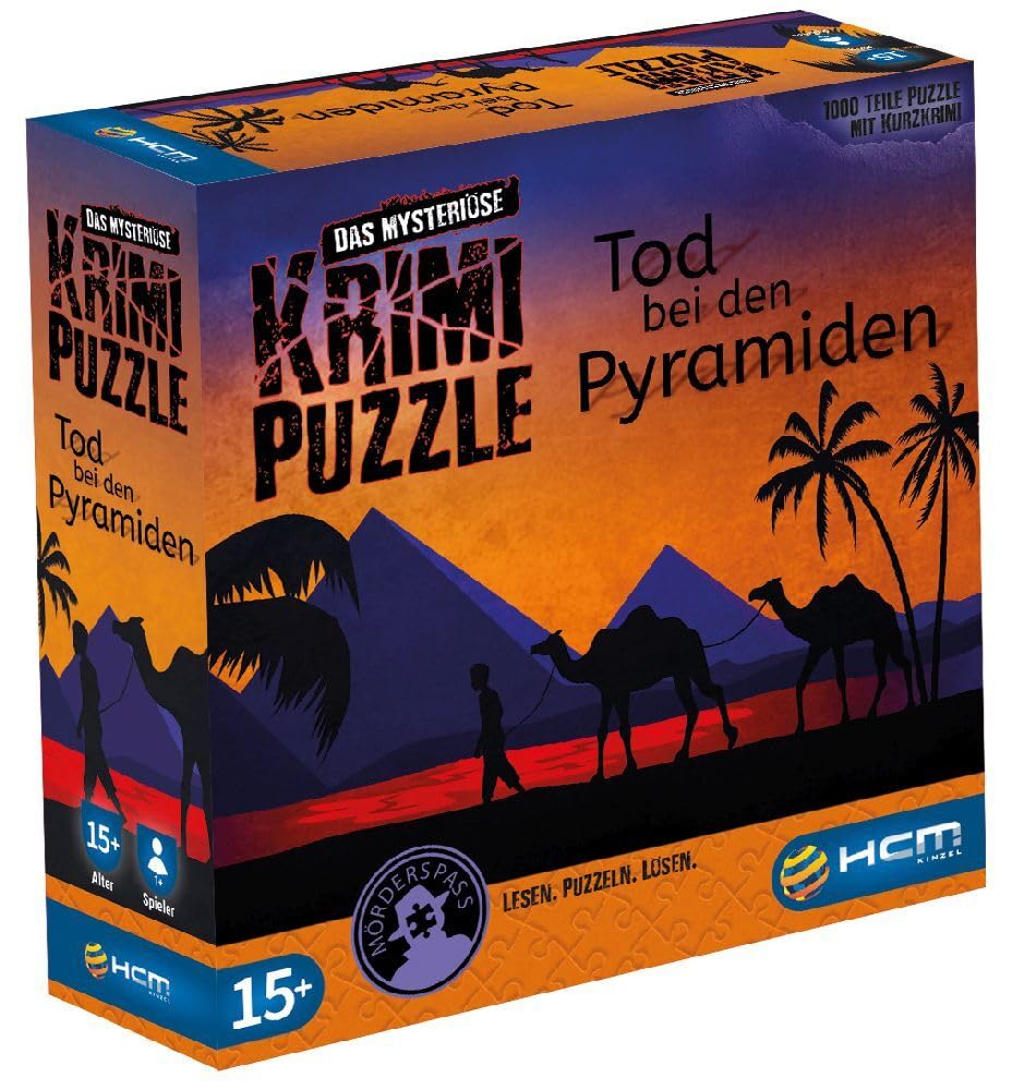 HCM Kinzel 55176 HCM Kinzel-55176-Death at the Pyramid-The Mysterious Crime Including Crime History Puzzle 1000 Pieces, Multi-Coloured
