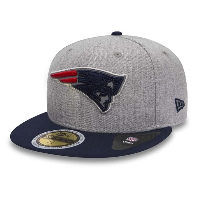 New Era Reflective Heather 59Fifty Cap NEW ENGLAND PATRIOTS Grau Dunkelblau