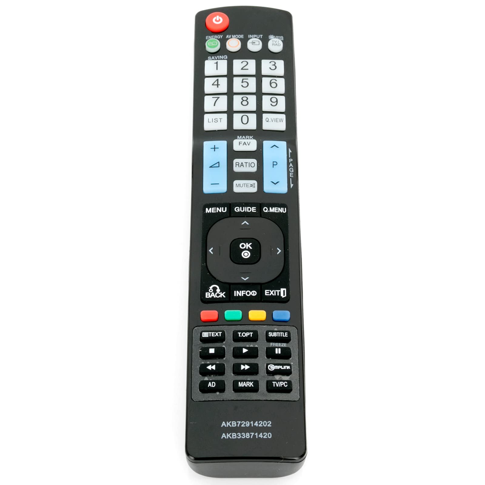 VINABTY AKB72914202,AKB33871420 Replacement Remote Control Compatible with LG TV 19LD350 22LD350 32LD450 37LD420 37LD450 42LD420 52LD550 19LD350C 19LE3300 32LE5310 37LD420C 42LD450 42LD550 46LD550