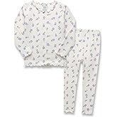 Vaenait baby 6M-12Y Infant Kids Toddler Girls Boys Soft Comfy Modal Tencel Sleepwear Pajamas 2pcs Set