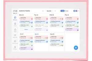 Denash Smart Digital Calendar, 10.1in HD Touchscreen Family Planner with Chore Chart and Photo Frame, for Home SyncVia WiFi O