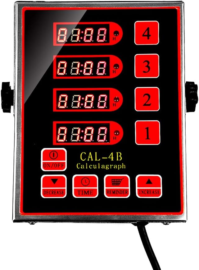 ZzPro Commercial 4 Channels Kitchen Timers Restaurant Timer Loud Alarm