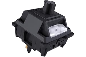 kutethy Gateron Ghost Keyboard Switches for MX Mechanical Keyboard, 5 Pin 48gf Linear Pre-lubed Switches RGB LED 22mm Dual-Stage Spring Full POM(72pcs)