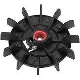 uxcell Motor Fan Blade 116mmx14mm Round Shape Bore Black Engineering Plastic with 12 Vanes