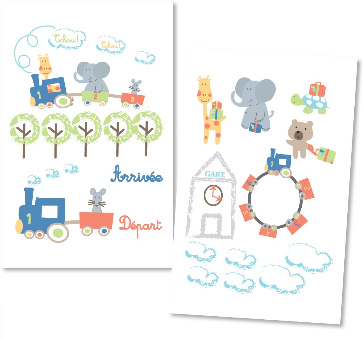 Les Chatounets Little Boy Tchou The Train Sticker [English not Guaranteed]