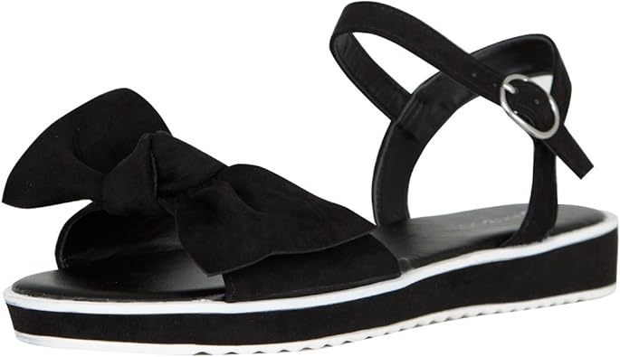 black flat heel sandals