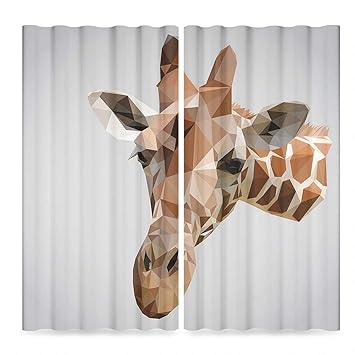 Amazon Com Tecbillion Animal Bedroom Blackout Curtains