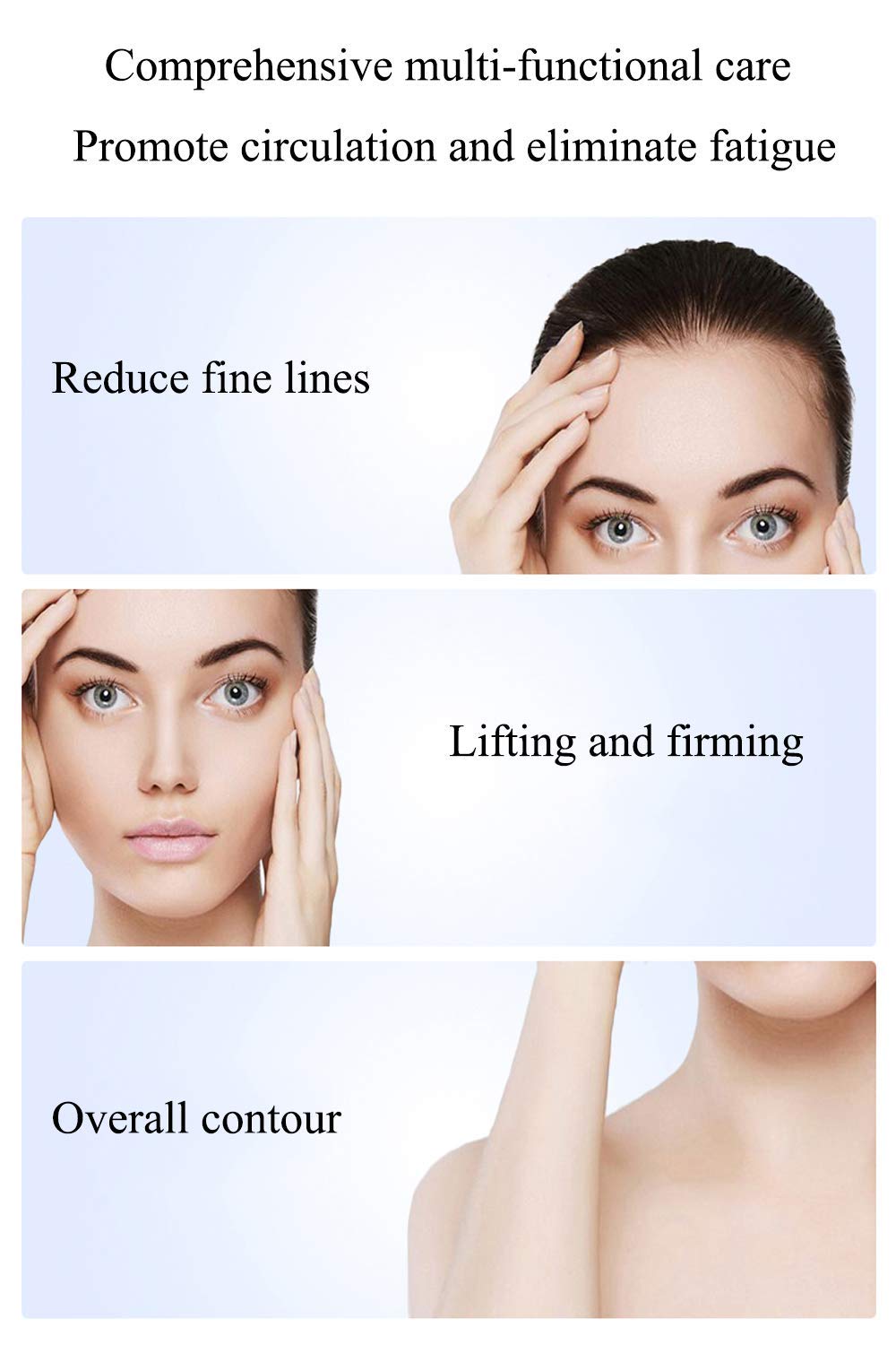 High Frequency Facial Machine, Neck Skin Tightening Lifting Device Rechargeable, Anti Aging Face Neck Massager Wrinkles Appearance Removal, 113℉±41℉ Micro-Vibration, 3 Lights Therapy Modes: Beauty