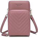 myfriday Small Leather Crossbody Bag for Women with Guitar Strap Mini Crossover Bags & Shoulder Purses with 2 Card Slots