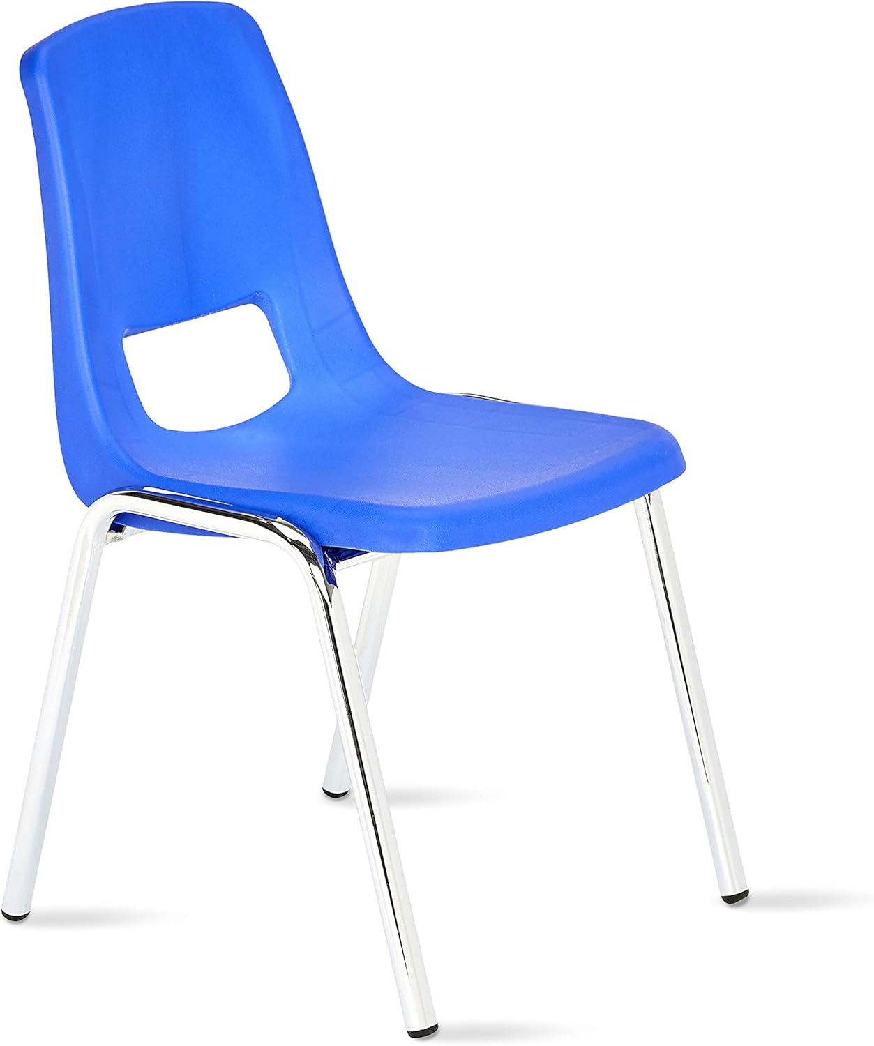  Basics School Classroom Stack Chair, 14-Inch Seat Height - 6-Pack, Chrome Legs, Blue: Industrial & Scientific