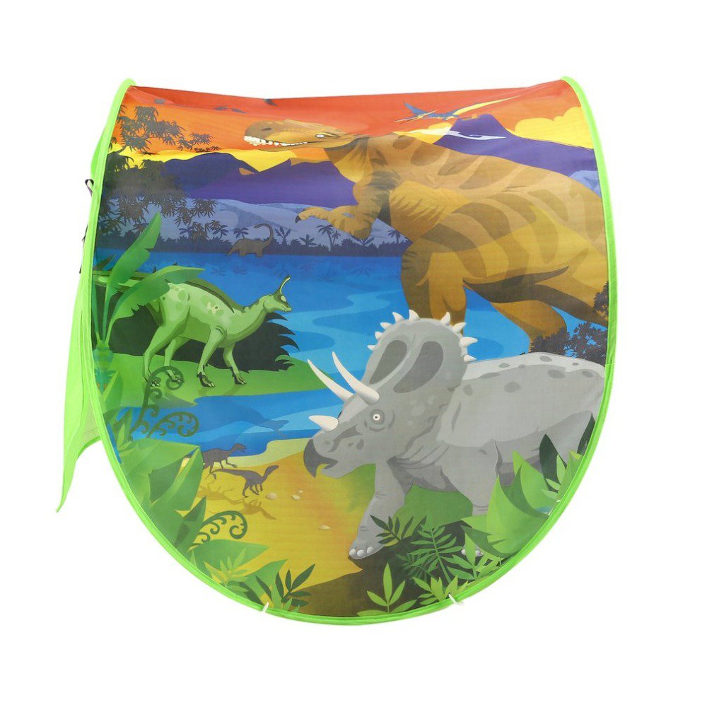 Dream Tents Dinosaur Island for Kids Fun Pop Up Play Tent Foldable Bed