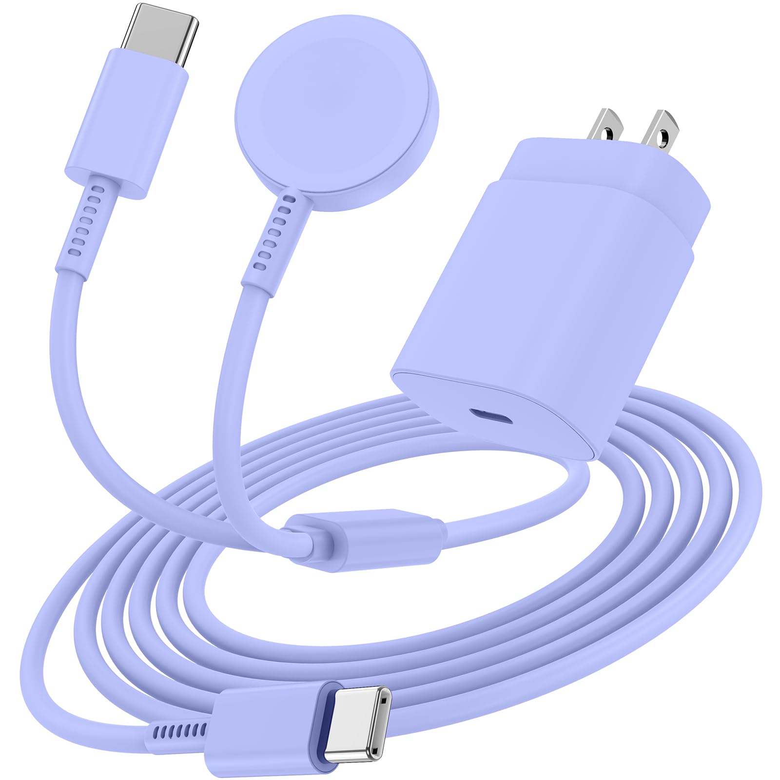 25W Charger USB C for Samsung Watch Charger,2 in1