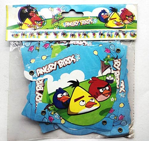 Angry Bird Banner birthday Angry Bird cartoon character Cars theme