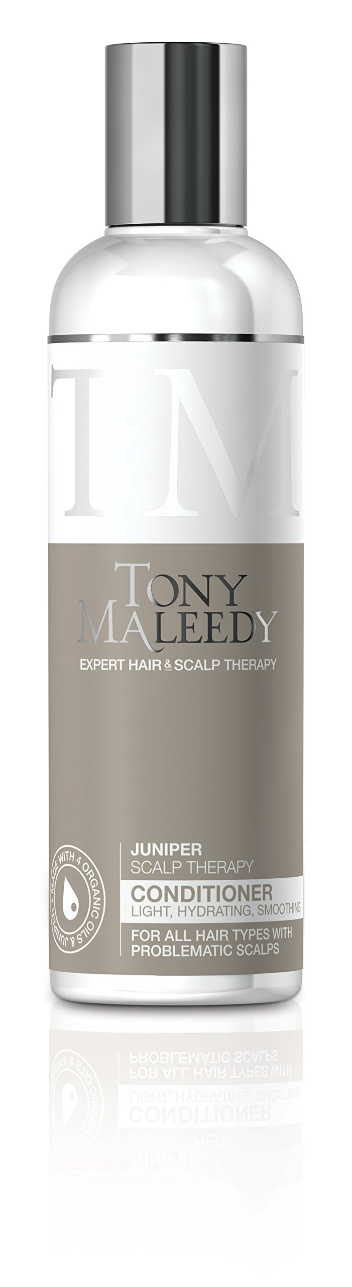 Tony Maleedy Scalp Therapy Juniper Conditioner, Gentle on Dry Ends & Sensitive Skin, Moisturising Conditioning Hair Treatment, Gentle, Soothing Shine & Healthy Looking Body, Organic Oil – 250ml