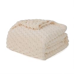 Puncuntex Cream White Throw Blanket 60"×80" inches