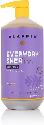 Alaffia – Everyday Shea 保湿ボディウォッシュ ラベンダー – 32ポンド