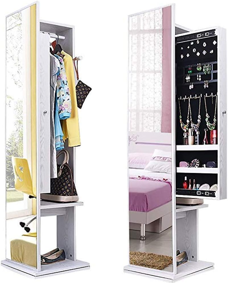 ANLW Armario De Joyería Armario De Joyería De Pie Armario Independiente