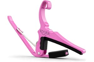 Kyser Musical Products Quick-Change Guitar Capo, KG6PRA, Pink Revival - For 6-String Acoustic Guitars, Made in USA, Quality, 