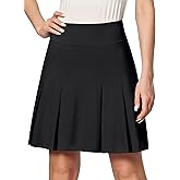 Ewedoos 20”Skort Golf Skirts for Women with Zip-Pocket Knee Length Skorts for Woman Casual Athletic Pleated Tennis Skirt