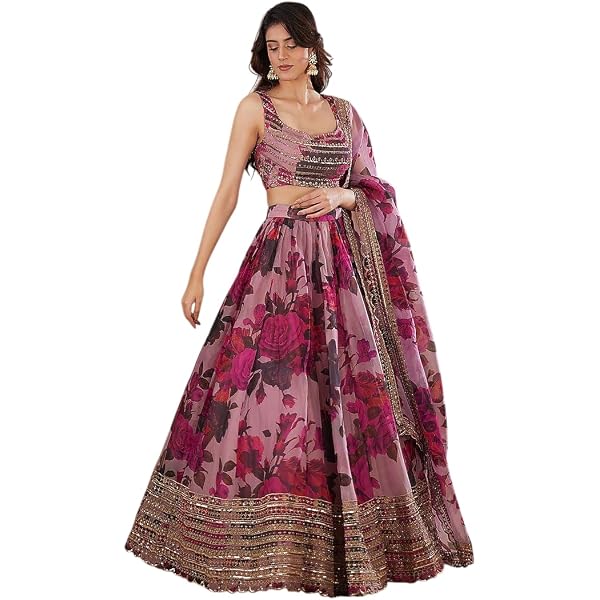 Amazon.com: Indian Style lehenga choli for women Wedding Party Wear Dress  fully stitched : Clothing, Shoes & Jewelry