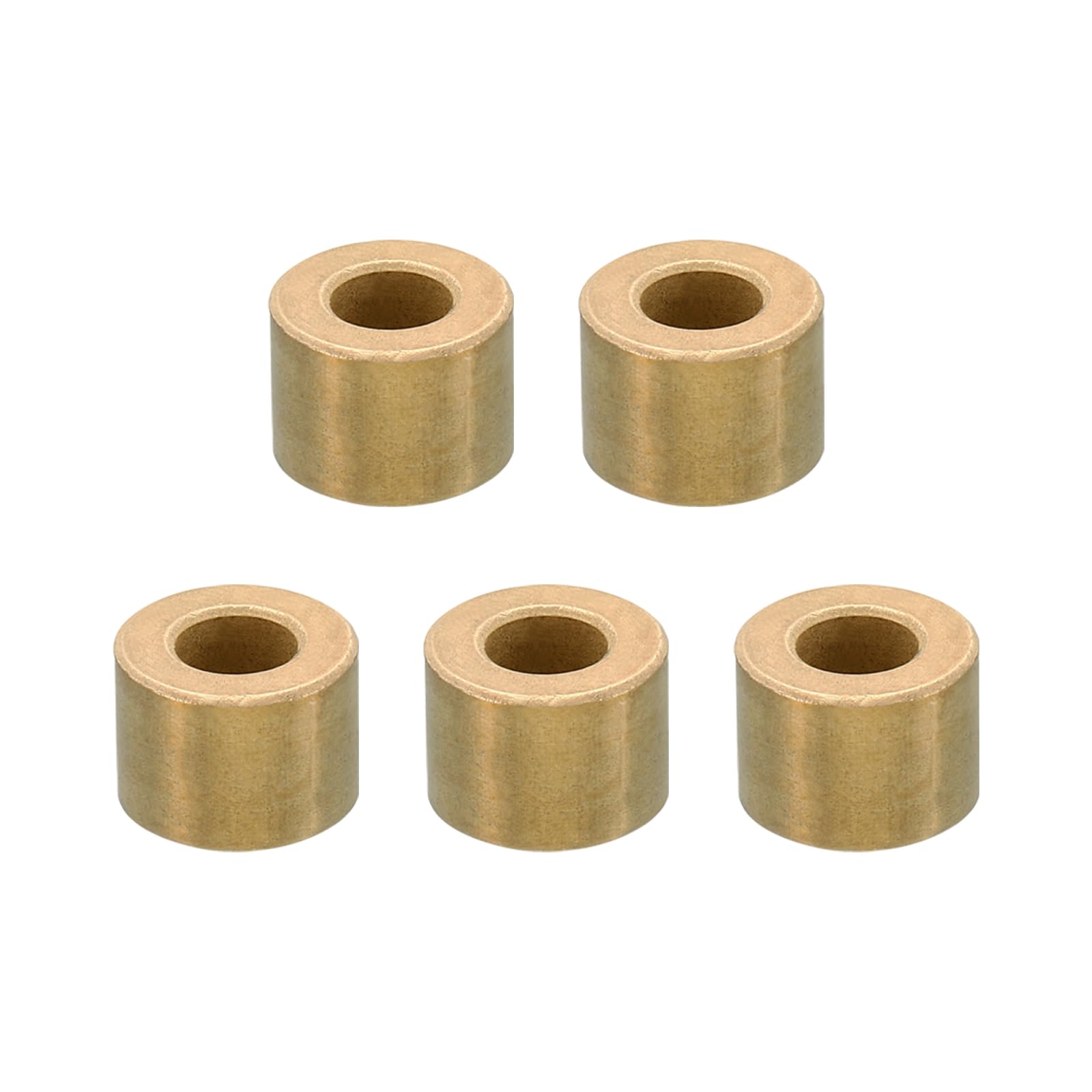 PATIKIL M6 Brass Spacers, 5 Pcs Metal Spacer Brass 6mm ID x 12mm OD x 8mm L Brass Spacers Screw Standoff for 1/4inch or M6 Screw Bolts