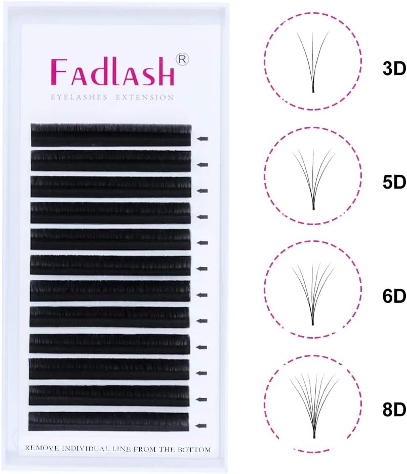 Easy Fan Lashes FADLASH Volume Eyelash Extensions 0.05-0.07mm Self Fanning 2D-10D Rapid Blooming C/D/DD Curl Volume Lash Extensions 8-20mm Length - Image 3