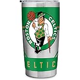 Rico Industries NBA Basketball 20oz Stainless Steel Tumbler with Lid - Great For Coffee, Tea, Water or Cocktails