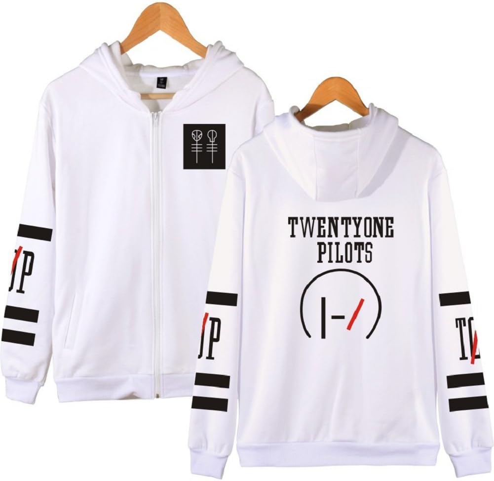 MeTang Unisex Fashion Print Black Hoodie Sweatshirt Jacket Pullover in 5 Colors (White, M)