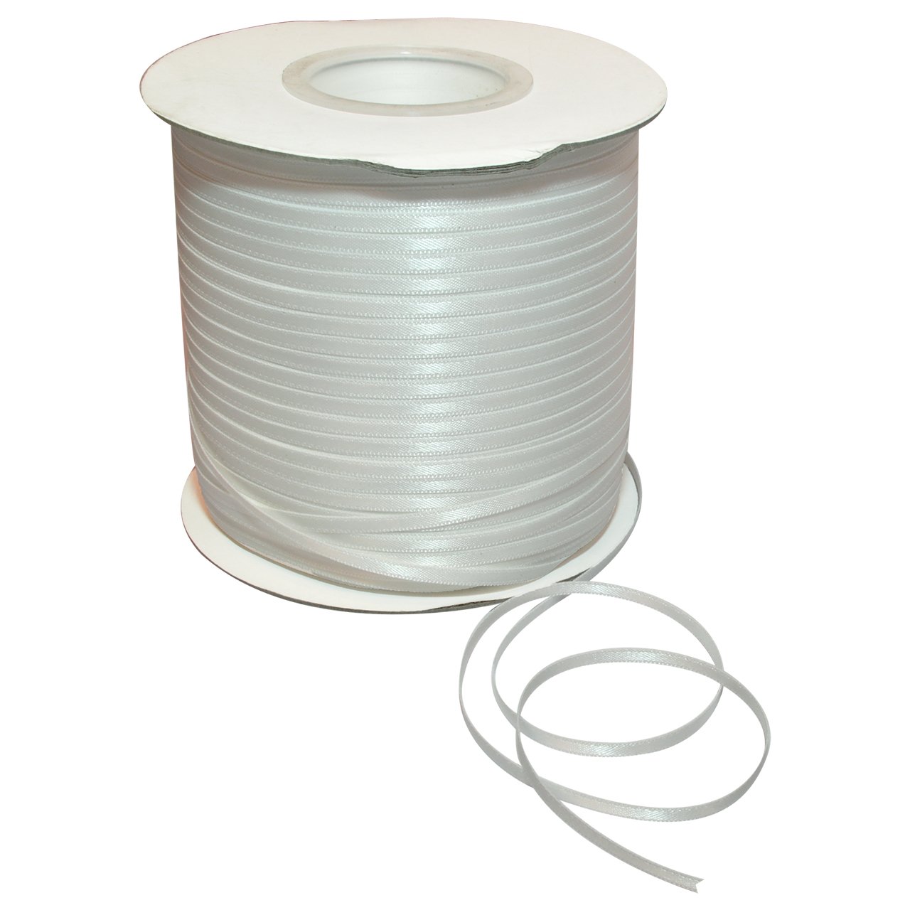 Morex Ribbon Double Face Satin Ribbon 1/8" X 500 YD Off White Ribbon for Gift Wrapping, Birthday Gift Cards, Satin Dress for Women, Silk Ribbons for Crafts, Wedding Gifts for Couple — image 1