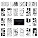 Journal Stencils, 20 PCS Plastic Planner Stencil with Different Patterns for Journaling/Scrap Booking/Notebook/Diary/Drawing/Card and DIY Craft, 4X7 Inch, White