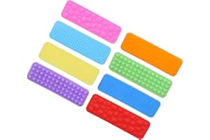 Pack of 8 Colorful Sensory Pad for with Unique Textures Stress Relief Tool for Autisms Concentrate Hand Relaxing Stress Relie