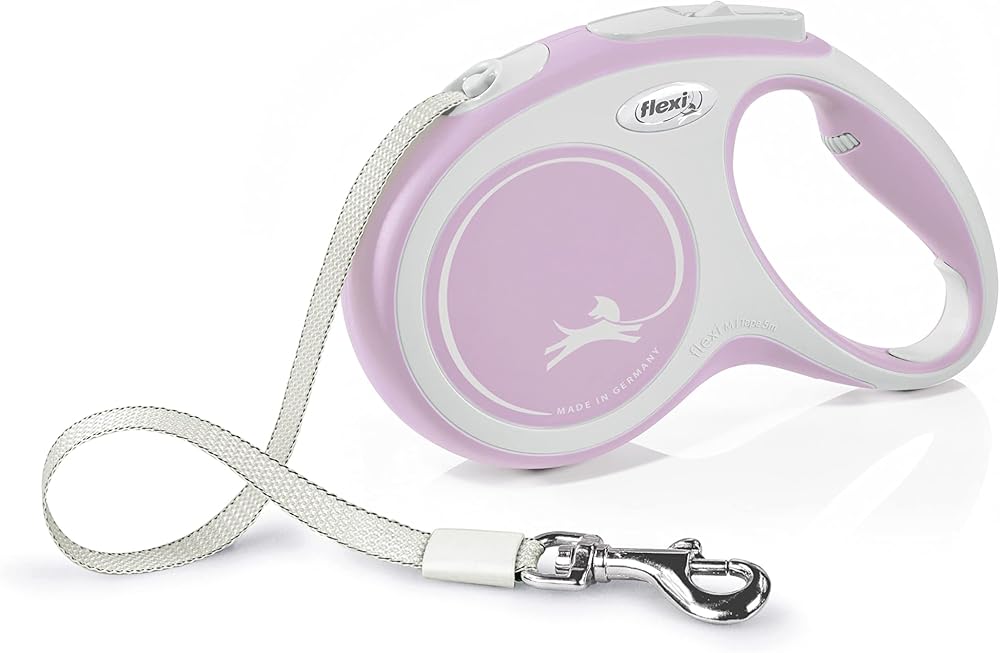 flexi Comfort M Tape 5 m blush-rosé retractable dog leash up to 25 kg