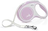 flexi Comfort M Tape 5 m blush-rosé retractable dog leash up to 25 kg