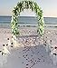 Zpollo 4Pcs 6.6 Feet Artificial Flowers Silk Wisteria Garland Artificial Wisteria Vine Rattan Silk Hanging Flower for Home Garden Outdoor Ceremony Wedding Arch Floral Decor (White)