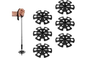6pcs Ski Pole Baskets Replacement, Snow Baskets for Trekking Poles Walking Stick Tips Trekking Pole Basket Ski Supplies Acces