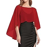 Womens Capelets Shawls and Wraps for Evening Dress Chiffon Capes Wedding Cover Up