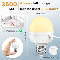 SCOPOW Rechargeable Light Bulbs with Remote Control