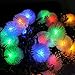 [8Modes 50LEDs]WishWorld Chuzzle Ball Solar String Lights,23ft Fairy String Lights,Waterproof Christmas Lights Decorative Lighting for Halloween,Christmas,Party and Holiday Decorations(Multi-Color)