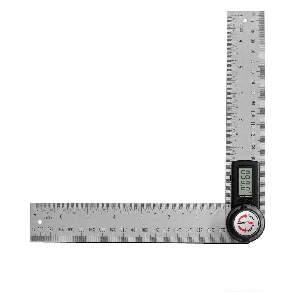 GemRed 82305 Digital Angle Finder 7-Inch Protractor (200mm Stainless Steel  Angle Finder Ruler) - - Amazon.com