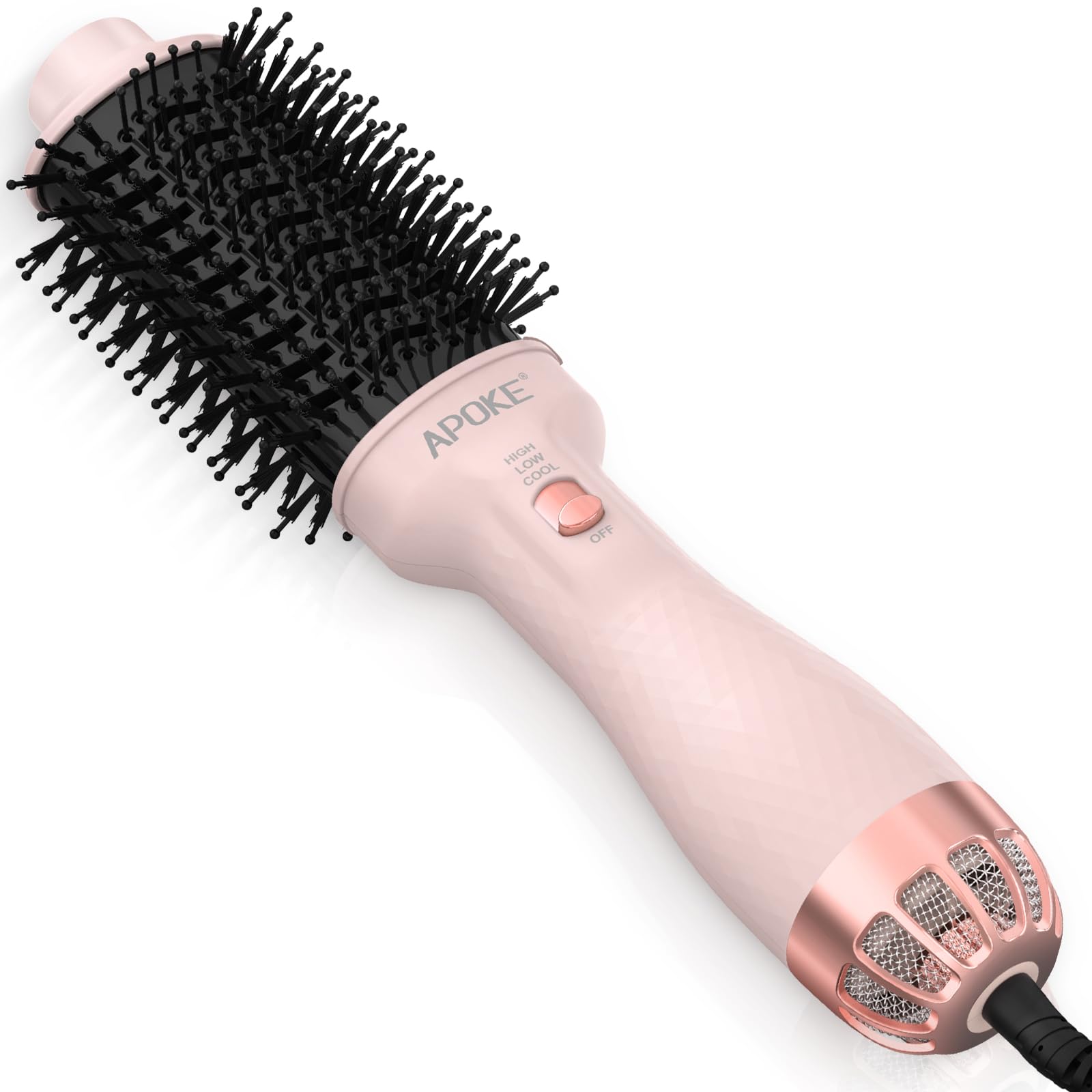 APOKE One Step Hair Dryer Brush Hot Air Stylers and Volumizer, Lightweight Hairdryer Heated Air Brush for Drying Straightening Curling Volumizing Hair