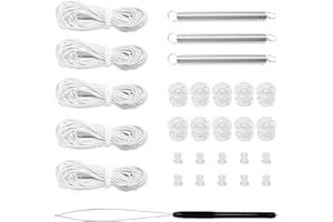 BWBWND RV Blinds Repair Kit, Pleated Shade Restringing Cord Threading Tool for Day/Night Shades, Blind String Repair & Maintain Kit for RV Camper Trailer Motorhome Window, Car Accessories (White)