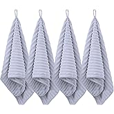 LMMINBZ 4PCS Gray Microfiber Hand Towels for Bathroom Christmas Decorations Quick Dry Small Towel Set for Bathroom Kitchen 14 x29.6inch