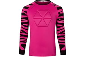 KAMAJSIO Soccer Goalie Jersey Youth & Adult - Long Sleeve Chest & Elbow Padding Goalie Shirt - Goalkeeper Jersey Men & Women
