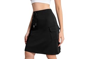 Bezioner Women's Tennis Golf Skirts Knee Length Skorts for Woman High Waisted Athletic Skirt with 4 Pockets & Inner Shorts