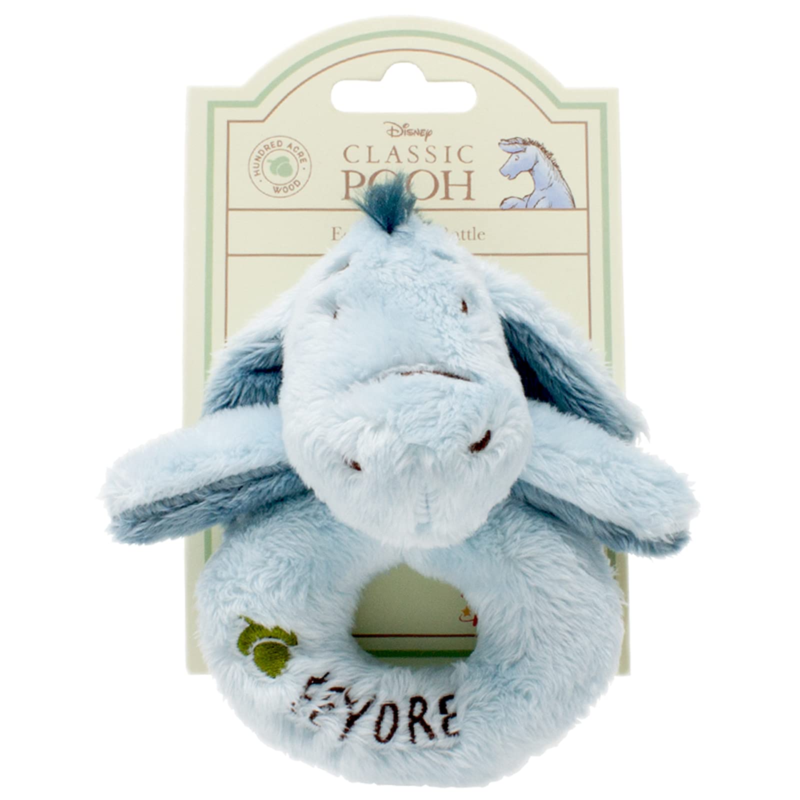 Rainbow Designs Classic Eeyore Ring Rattle, White