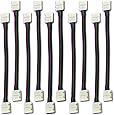 Zitrades 10PCS LED 5050 RGB Strip Light Connector 4 Conductor 10 mm Wide Strip to Strip Jumper