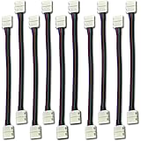 Zitrades 10PCS LED 5050 RGB Strip Light Connector 4 Conductor 10 mm Wide Strip to Strip Jumper